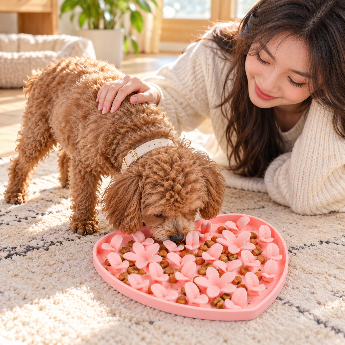 Blush Heart Lick Mat