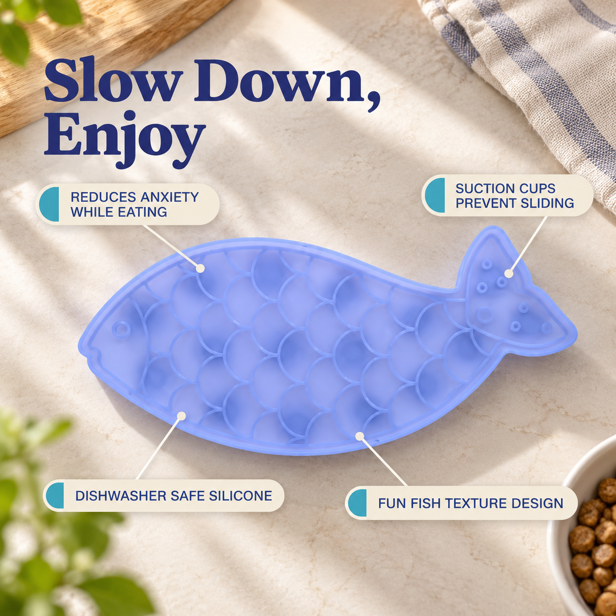 Blue Fish Lick Mat